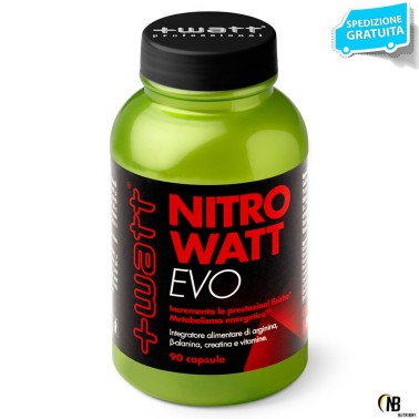 +Watt NITROWATT EVO ARGININA CREATINA VITAMINE BETA ALANINA E CITRULLINA PRE ALLENAMENTO