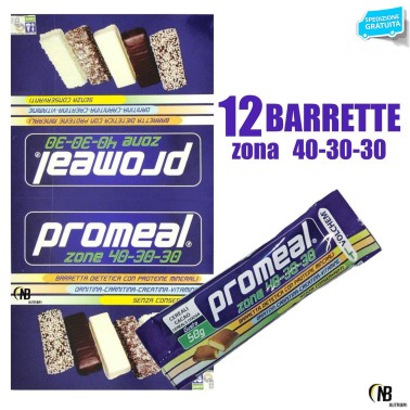 Volchem Promeal 12 Barrette Proteiche da 50 gr. per Dieta a Zona 40-30-30 BARRETTE ENERGETICHE