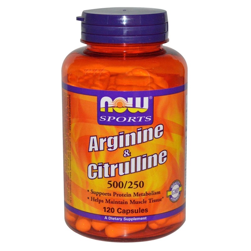 NOW FOODS Arginine e Citrulline 120 cps ARGININA