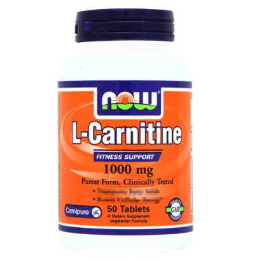 NOW FOODS Carnitine Tartrate 1000 mg 50 tabs Carnitina Tartrato da 1 gr. CARNITINA