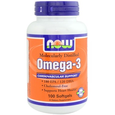 NOW FOODS Omega 3 100 Perle Olio DI Pesce EPA DHA no COLESTEROLO salute cuore OMEGA 3