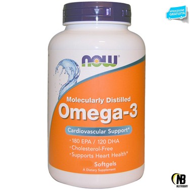 NOW FOODS Omega 3 200 Perle Olio DI Pesce EPA DHA no COLESTEROLO salute cuore OMEGA 3