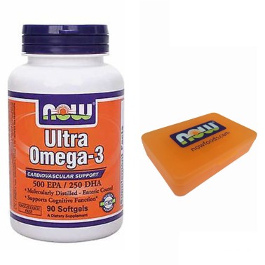 NOW FOODS Ultra Omega 3 90 perle Olio Pesce DHA EPA NO Colesterolo Salute Cuore OMEGA 3