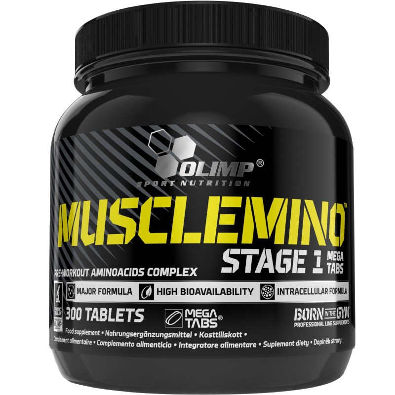 OLIMP Musclemino Stage 1 300 Mega Tabs Aminoacidi Pre Workout in vendita su Nutribay.it