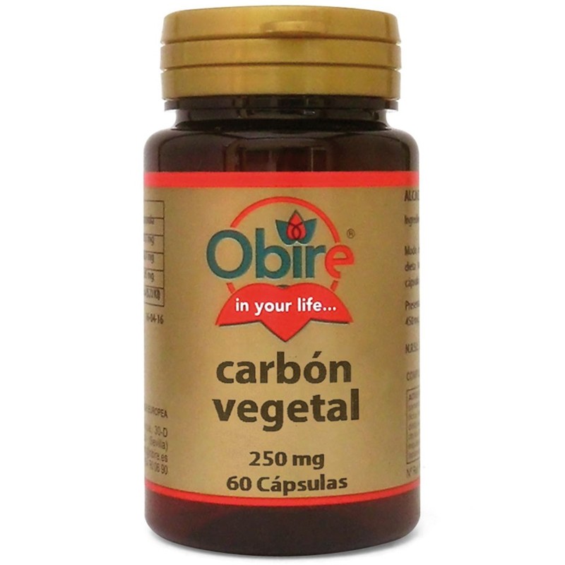 OBIRE CARBONE VEGETALE 60 caps Anti gonfiore addominale e gas intestinali RIMEDI NATURALI