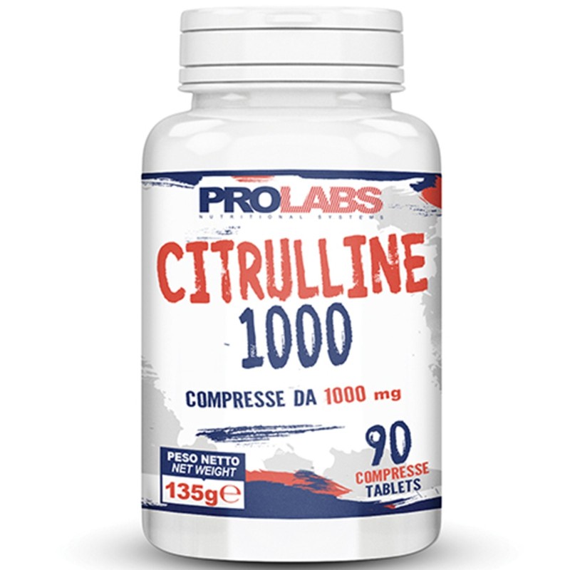 PROLABS Citrulline Malate 1000 - Citrullina in 90 compresse da 1 grammo PRE ALLENAMENTO