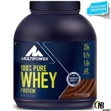 MULTIPOWER 100% Pure Whey Protein 2000 ( 2 kg ) Siero del Latte + OMAGGIO SCITEC PROTEINE
