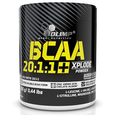 Olimp BCAA 20:1:1+ Xplode Powder 200 gr Aminoacidi con Citrullina Zinco e b6 AMINOACIDI 3.1.2 - 4.1.1 - 10.1.1 - 12.1.1