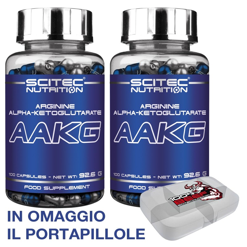 SCITEC NUTRITION Aakg 200 cps Arginina akg Aumento Erezione con Ossido Nitrico TONICI