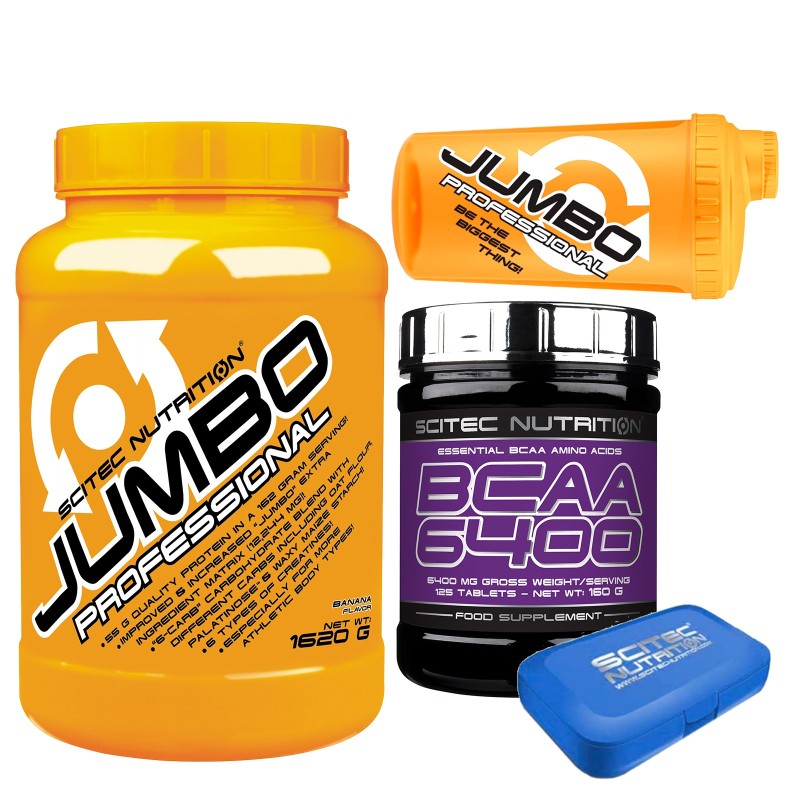 SCITEC JUMBO PROFESSIONAL 1620 GAINER PROTEINE CREATINA 125 AMINOACIDI