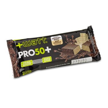 +Watt Pro 50+ Bar 24 barrette proteiche da 50 gr pasto sostitutivo con proteine in vendita su Nutribay.it