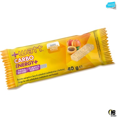 +WATT CARBO+ 20 Barrette Energetiche con Maltodestrine Gusto ALBICOCCA BARRETTE ENERGETICHE