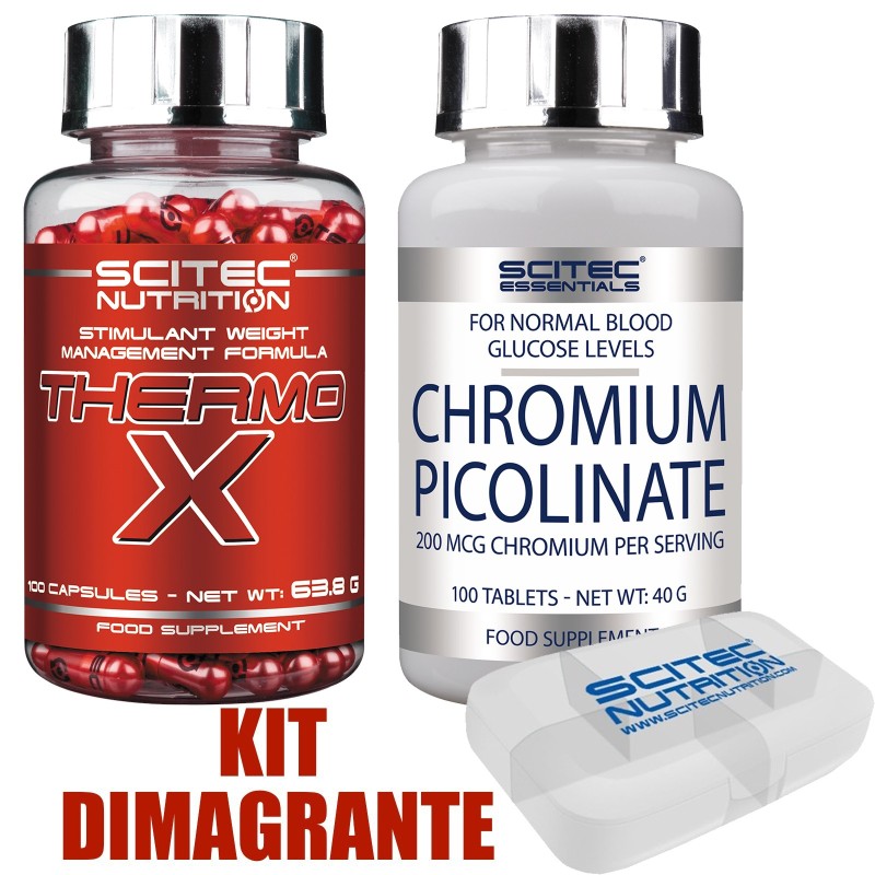 Scitec Kit Dimagrante Thermo x Termogenico + Carnitina + Cromo Picolinato KIT DIMAGRANTI