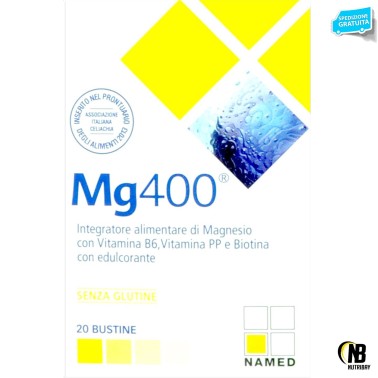 Named Sport MG400 20 buste Magnesio con Vitamina B6 Niacina e Biotina SALI MINERALI