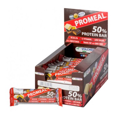 VOLCHEM Promeal 50% di Proteine 20 Barrette Proteiche da 60 gr BARRETTE ENERGETICHE