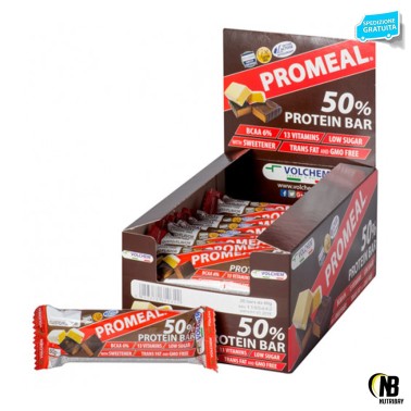 VOLCHEM Promeal 50% di Proteine 20 Barrette Proteiche da 60 gr BARRETTE ENERGETICHE