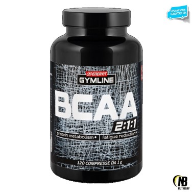 ENERVIT Gymline Muscle BCAA 120 cpr Aminoacidi ramificati con Vitamine B1 e B6 AMINOACIDI BCAA