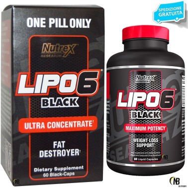 NUTREX Lipo 6 Black Ultra Concentrated 60 cps. RIDUZIONE PESO