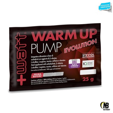 +WATT Warm Up Pump Evolution Busta da 25 gr con Aminoacidi Bcaa Kyowa Beta alanina citrullina arginina caffeina e vitamine. P...