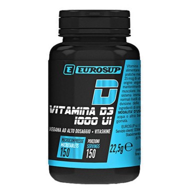 EUROSUP Vitamina D3 1000UI 150 micro compresse VITAMINE