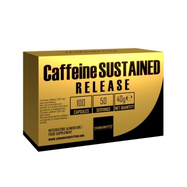 Caffeine SUSTAINED RELEASE di YAMAMOTO NUTRITION - 100 cps - 50 dosi CAFFEINA
