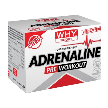 WHY SPORT Adrenaline 10 Bustine - Aminoacidi Creatina Taurina e Vitamina B6 PRE ALLENAMENTO