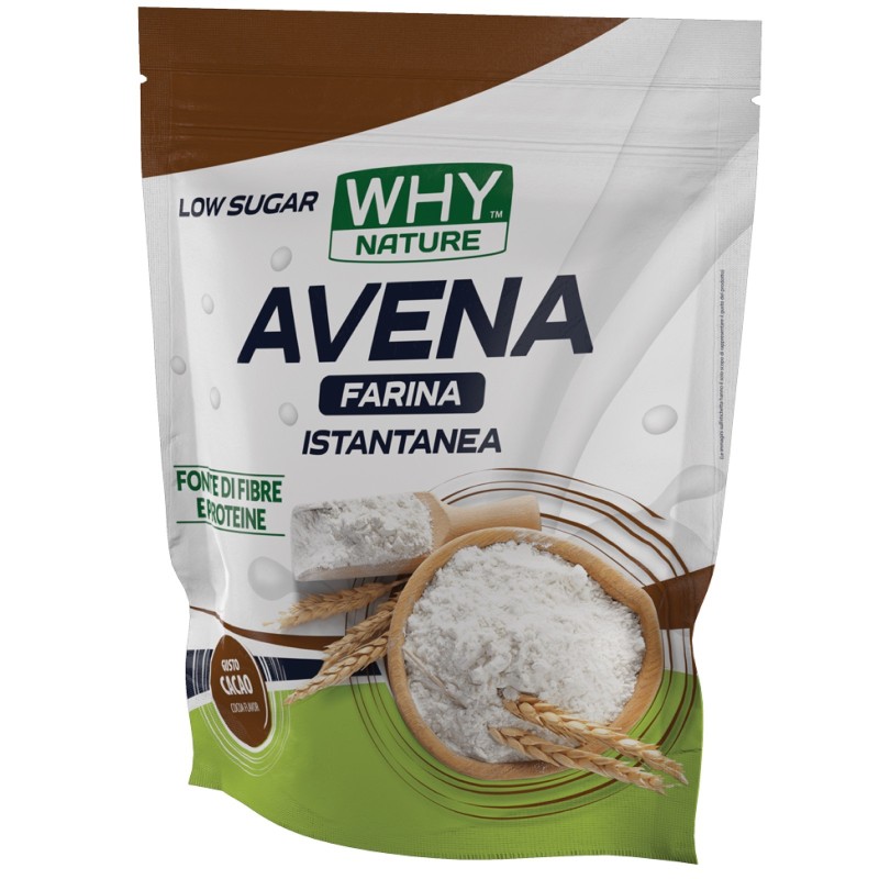 Why Nature 100% INSTANT Farina d'avena Aromatizzata - 1 KG low Sugar AVENE - ALIMENTI PROTEICI