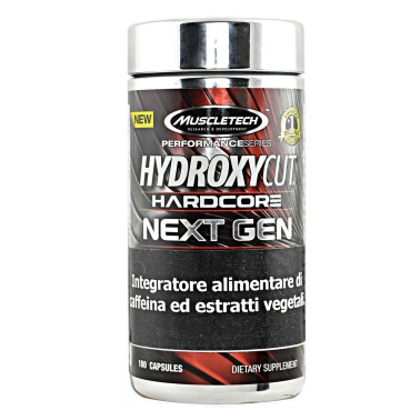 MUSCLETECH Hydroxycut Hardcore Next Gen 100 capsule in vendita su Nutribay.it