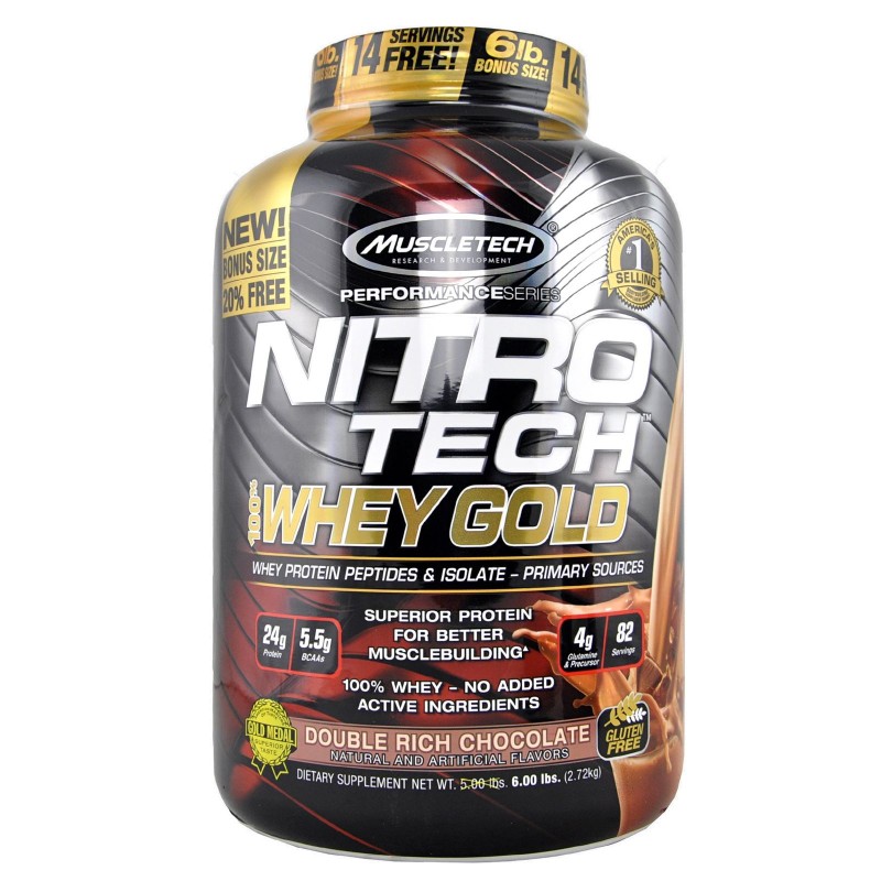 MUSCLETECH Nitro Tech 100% Whey Gold Performance Series 2720 grammi PROTEINE