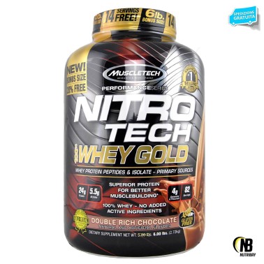 MUSCLETECH Nitro Tech 100% Whey Gold Performance Series 2720 grammi PROTEINE