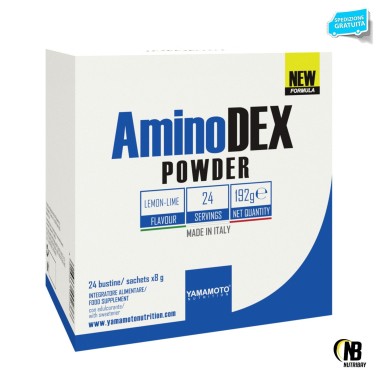 YAMAMOTO NUTRITION AminoDEX® POWDER 24 buste da 8 grammi AMINOACIDI COMPLETI / ESSENZIALI