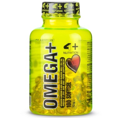 4+ NUTRITION Omega 3 200 Perle Olio di Pesce qualità EPA e di DHA OMEGA 3