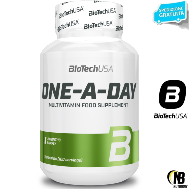 Biotech One a Day 100 cpr. Multivitaminico Multiminerale completo Alto Dosaggio VITAMINE