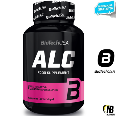 Biotech Usa Alc 60 caps L-Carnitine Acetyl Carnitina con Zinco senza Caffeina CARNITINA