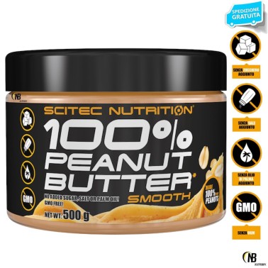 SCITEC NUTRITION 100% Peanut Butter Puro Burro d' Arachidi senza Zucchero e OGM! AVENE - ALIMENTI PROTEICI