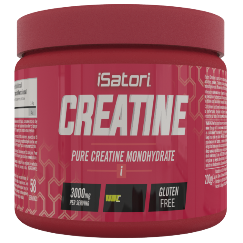 ISATORI Creatine 200 gr Creatina Monoidrato Pura Polvere Creapure CREATINA