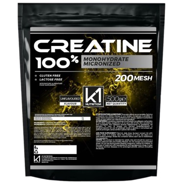 K1 Nutrition 100% Creatine 500 gr Creatina Monoidrato Micronizzata 200 Mesh CREATINA