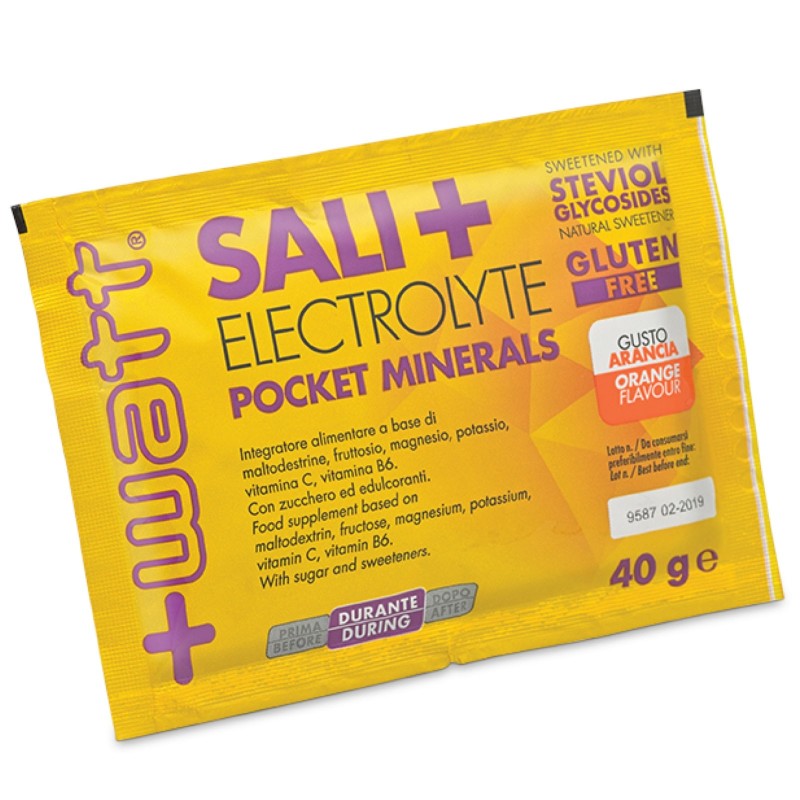 +WATT SALI POCKET BUSTA DA 40 GR MINERALI POTASSIO MAGNESIO VITAMINE SALI MINERALI