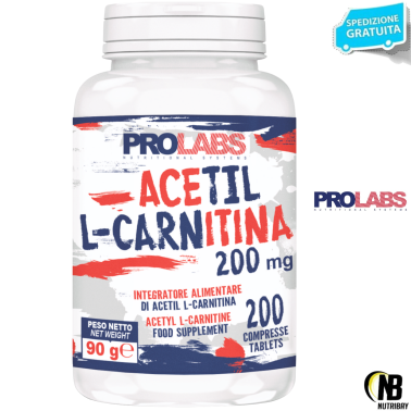 PROLABS Acetil L-Carnitina 200 cps da 200 mg. Carnitina Brucia Grassi Dimagrante CARNITINA