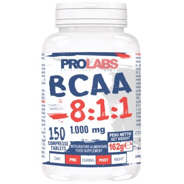 Prolabs BCAA 8:1:1 150 cpr Aminoacidi Ramificati con Extra Leucina 811 + OMAGGIO AMINOACIDI BCAA 8.1.1