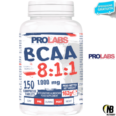 Prolabs BCAA 8:1:1 150 cpr Aminoacidi Ramificati con Extra Leucina 811 AMINOACIDI BCAA 8.1.1