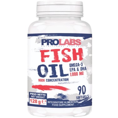 Prolabs Fish Oil Omega-3 90 Perle Olio di Pesce EPA DHA Alta Concentrazione OMEGA 3