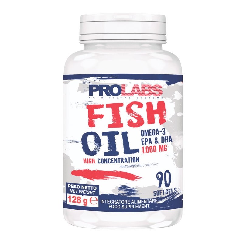 Prolabs Fish Oil Omega-3 90 Perle Olio di Pesce EPA DHA Alta Concentrazione OMEGA 3