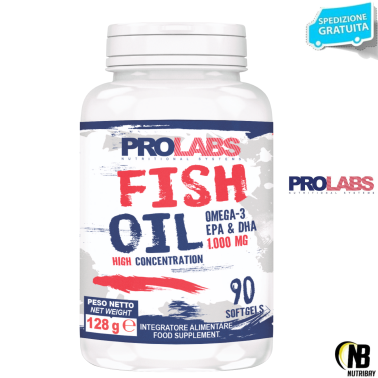 Prolabs Fish Oil Omega-3 90 Perle Olio di Pesce EPA DHA Alta Concentrazione OMEGA 3