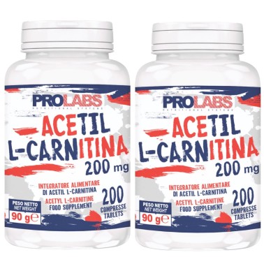 PROLABS Acetil L-Carnitina 2 X 200 cps ( 400 ) da 200 mg Carnitina Bruciagrassi CARNITINA