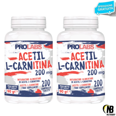 PROLABS Acetil L-Carnitina 2 X 200 cps ( 400 ) da 200 mg Carnitina Bruciagrassi CARNITINA