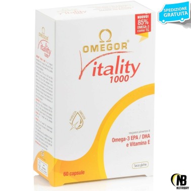 OMEGOR 60 caps Integratori Di Omega 3 OMEGOR VITALITY 1000 85% OMEGA 3