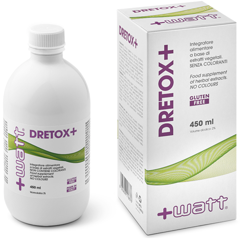 +Watt Dretox+ 450ml Drenante Snellente al tarassaco e betulla anti Cellulite DRENANTI DIURETICI