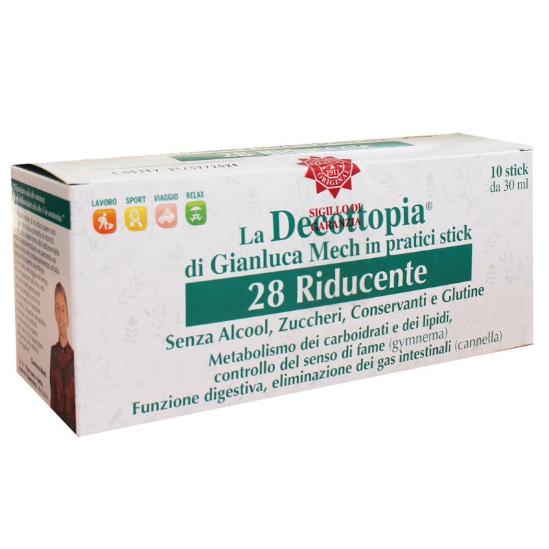 TISANOREICA ESTRATTO 28 RIDUCENTE 10 STICK X 30 ML DECOPOCKET Gianluca Mech TISANOREICA