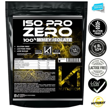 K1 Nutrition ISO PRO ZERO 1 Kg Proteine 100% Whey Isolate con Vb104 PROTEINE